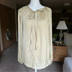 Light olive green long sleeve blouse